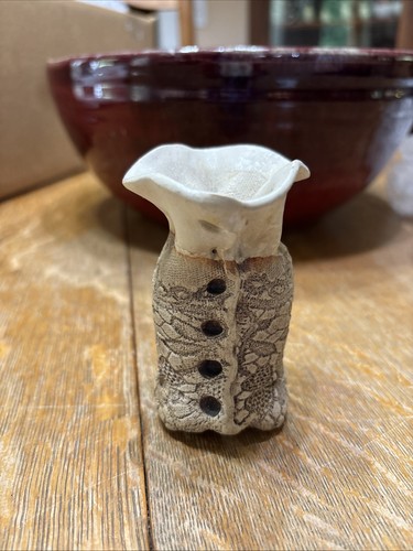 Vaso bocciolo gres impresso - in,