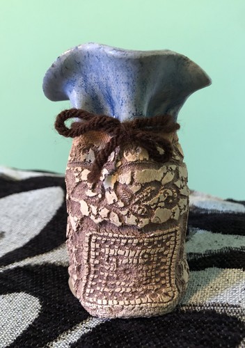 Blue heron pottery - pottery, lace